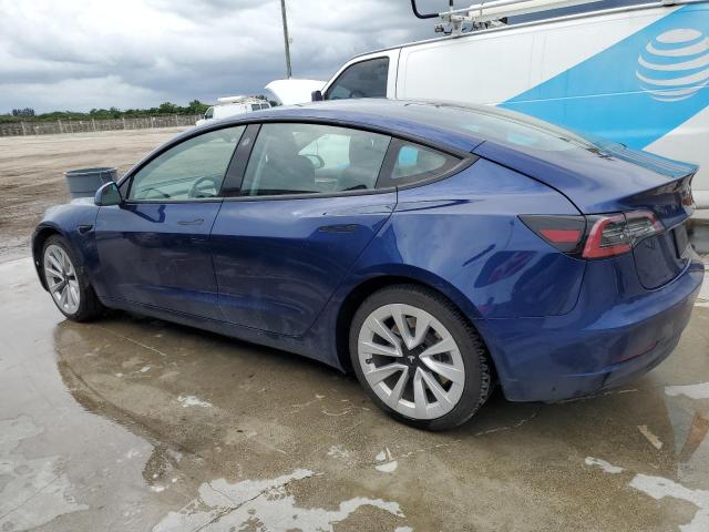 5YJ3E1EA0NF290691 - 2022 TESLA MODEL 3 ლურჯი ფოტო 2