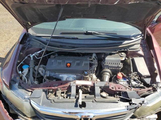 2HGFB2F8XCH608073 - 2012 HONDA CIVIC EX MAROON photo 11