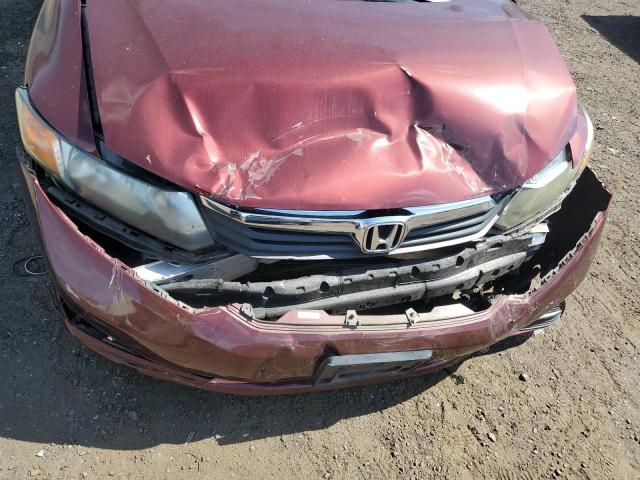 2HGFB2F8XCH608073 - 2012 HONDA CIVIC EX MAROON photo 12