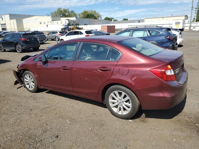 2HGFB2F8XCH608073 - 2012 HONDA CIVIC EX MAROON photo 2