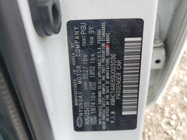 KMHCT4AE6GU003036 - 2016 HYUNDAI ACCENT SE 白色 照片 12