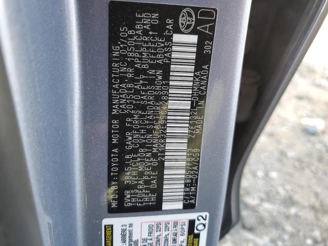 2T1KR32E95C428901 - 2005 TOYOTA COROLLA MA XR TURQUOISE photo 12