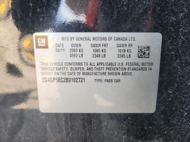 2G4GP5EC2B9182721 - 2011 BUICK REGAL CXL Qara foto 12