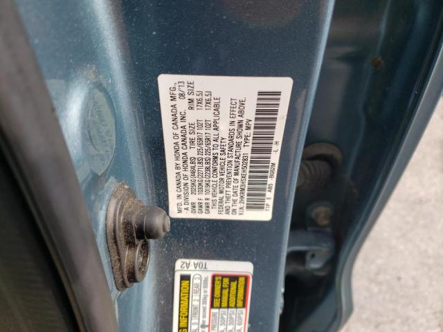 2HKRM3H5XEH502831 - 2014 HONDA CR-V EX TURQUOISE photo 13