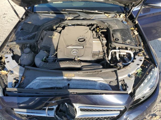 55SWF4KB2GU115174 - 2016 MERCEDES-BENZ C 300 4MATIC BLUE photo 11