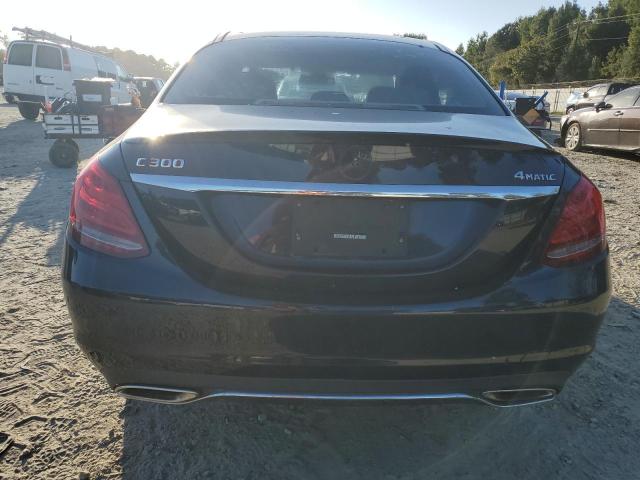 55SWF4KB2GU115174 - 2016 MERCEDES-BENZ C 300 4MATIC BLUE photo 6