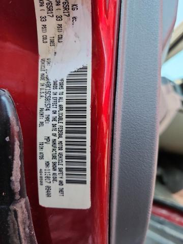 1J4GR48K15C581574 - 2005 JEEP GRAND CHER LAREDO أحمر صورة 12