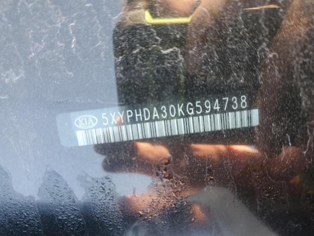 5XYPHDA30KG594738 - 2019 KIA SORENTO EX BLACK photo 13