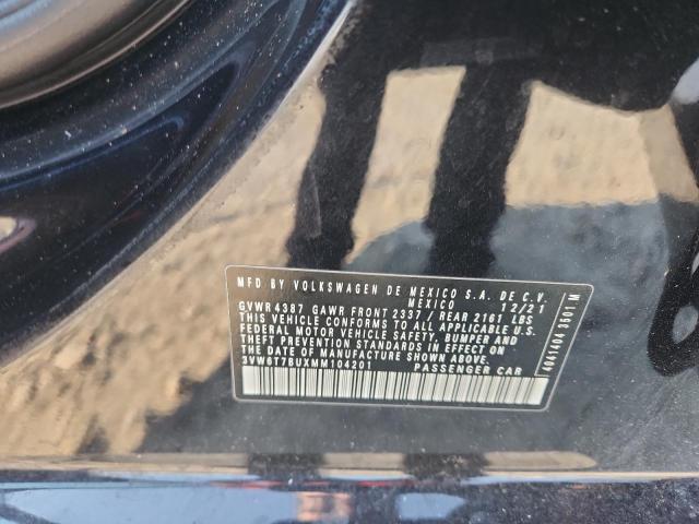 3VW6T7BUXMM104201 - 2021 VOLKSWAGEN JETTA GLI 黑色 照片 12