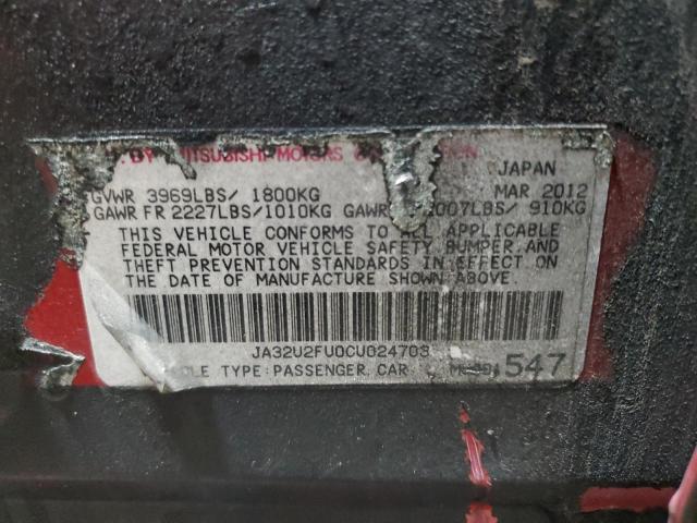 JA32U2FU0CU024703 - 2012 MITSUBISHI LANCER ES/ES SPORT 黑色 照片 13