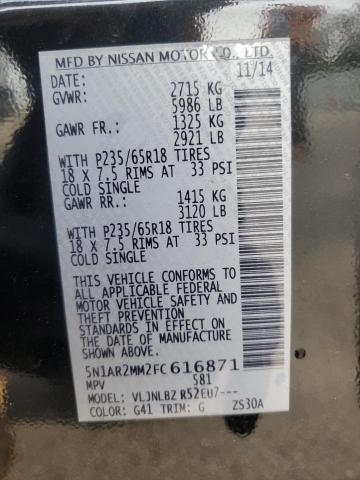 5N1AR2MM2FC616871 - 2015 NISSAN PATHFINDER S Noir photo 13
