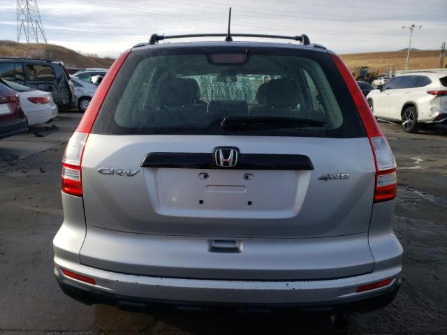 JHLRE4H34AC008491 - 2010 HONDA CR-V LX SILVER photo 6