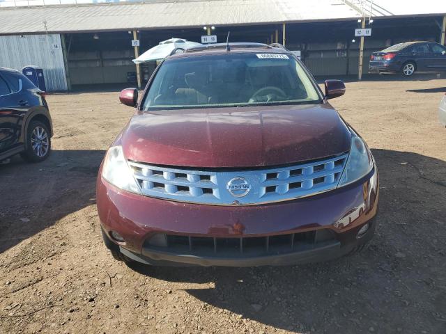 JN8AZ08T65W325253 - 2005 NISSAN MURANO SL MAROON photo 5