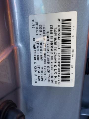 19UUB1F54GA010699 - 2016 ACURA TLX TECH SILVER photo 12