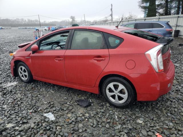 JTDKN3DU1D0355127 - 2013 TOYOTA PRIUS RED photo 2