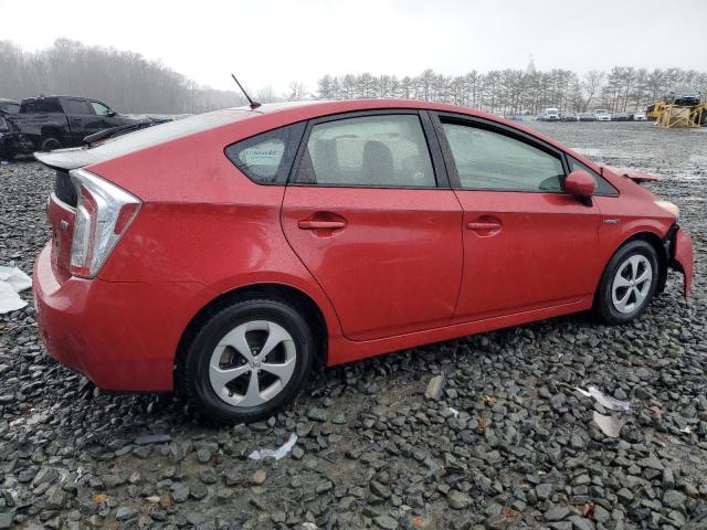 JTDKN3DU1D0355127 - 2013 TOYOTA PRIUS RED photo 3