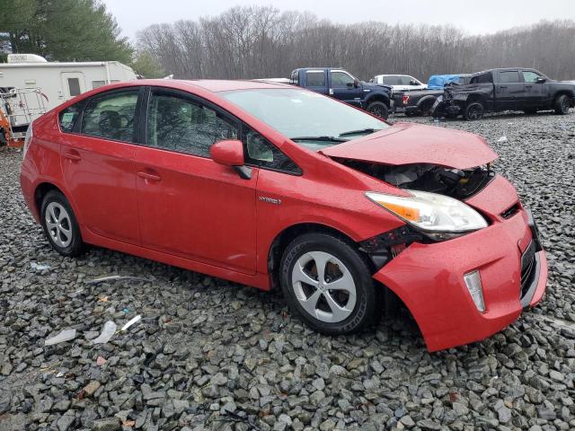 JTDKN3DU1D0355127 - 2013 TOYOTA PRIUS RED photo 4