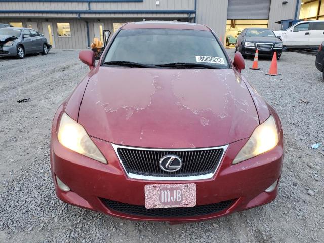 JTHCK262962005799 - 2006 LEXUS IS 250 BURGUNDY photo 5