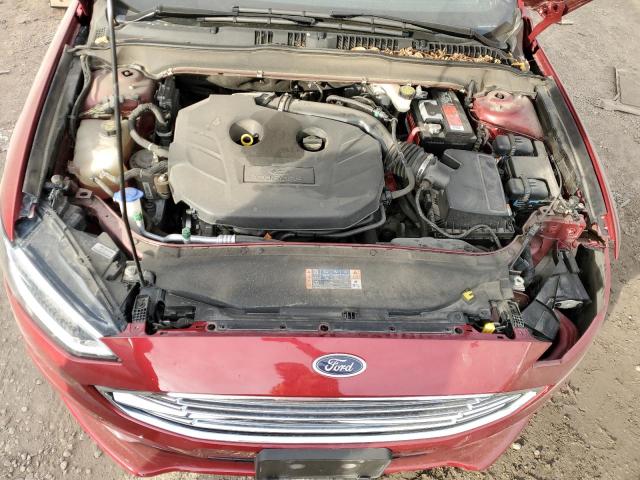 3FA6P0K9XHR141287 - 2017 FORD FUSION TITANIUM RED photo 11