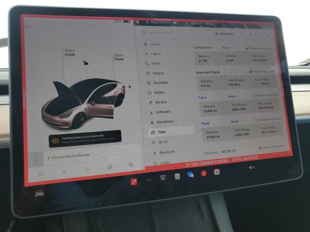 5YJ3E1EB8MF919055 - 2021 TESLA MODEL 3 თეთრი ფოტო 9