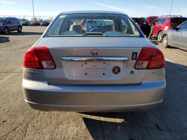 1HGES16592L076117 - 2002 HONDA CIVIC LX TAN photo 6