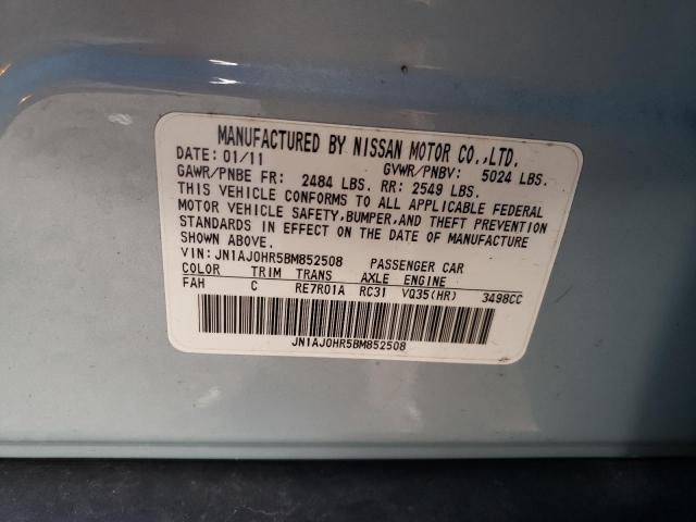 JN1AJ0HR5BM852508 - 2011 INFINITI EX35 BASE ლურჯი ფოტო 13