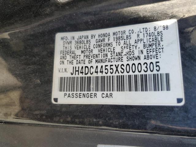 JH4DC4455XS000305 - 1999 ACURA INTEGRA LS BLACK photo 12