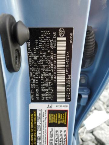 4T4BF1FK0CR184943 - 2012 TOYOTA CAMRY BASE Синій фото 12