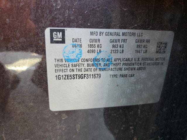 1G1ZE5ST9GF311679 - 2016 CHEVROLET MALIBU LT PURPLE photo 12