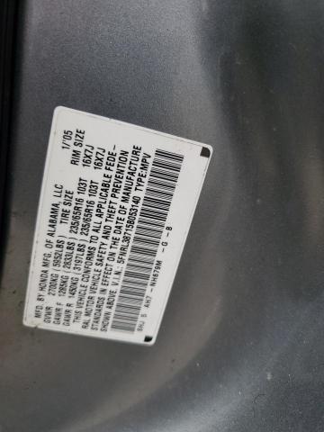 5FNRL38715B053140 - 2005 HONDA ODYSSEY EXL رمادي صورة 13