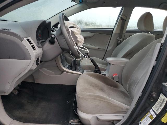 1NXBU4EE5AZ256746 - 2010 TOYOTA COROLLA BASE BLACK photo 7