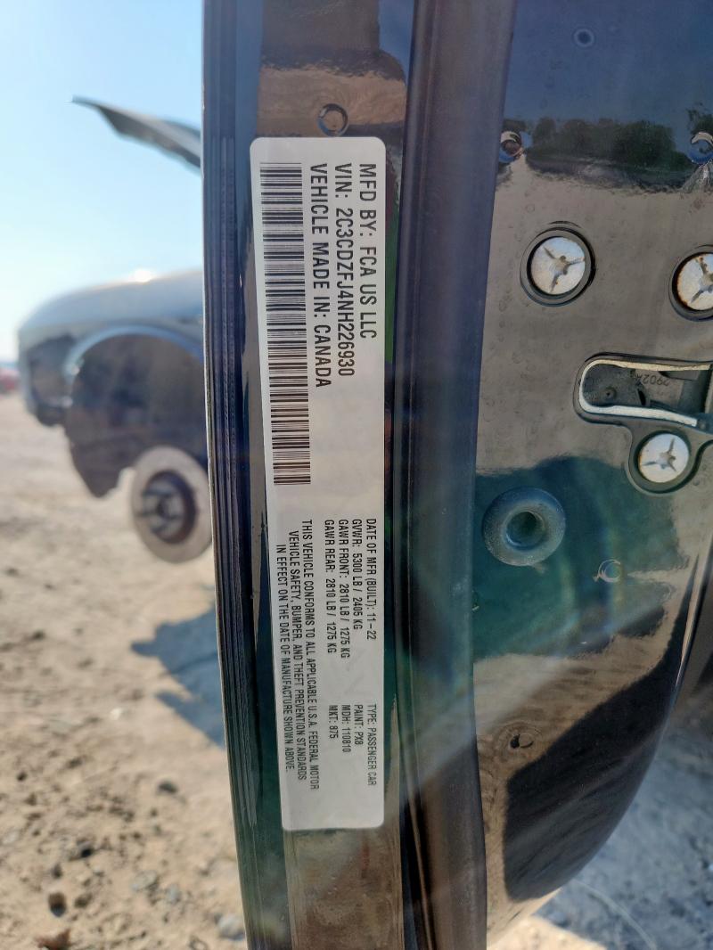 2C3CDZFJ4NH226930 - 2022 DODGE CHALLENGER R/T SCAT PACK BLACK photo 13