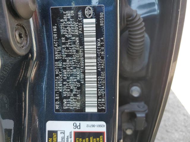 4T1BF1FK8GU610751 - 2016 TOYOTA CAMRY LE BLUE photo 12