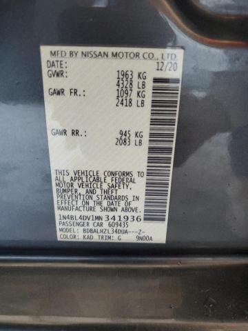 1N4BL4DV1MN341936 - 2021 NISSAN ALTIMA SV CHARCOAL photo 13