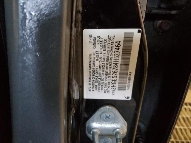 2HGES26784H527464 - 2004 HONDA CIVIC EX BLACK photo 13