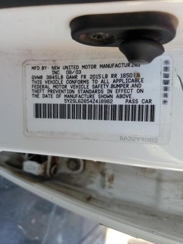 5Y2SL62854Z418982 - 2004 PONTIAC VIBE WHITE photo 12