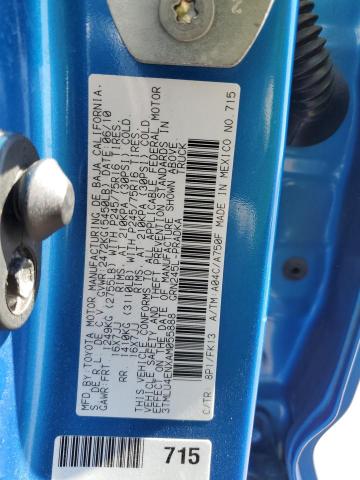 3TMLU4ENXAM055888 - 2010 TOYOTA TACOMA DOUBLE CAB BLUE photo 13