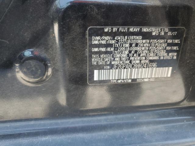 JF2GPABC8HH241696 - 2017 SUBARU CROSSTREK PREMIUM BLACK photo 13