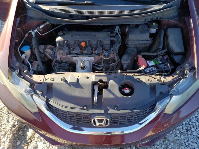 19XFB2F53DE061343 - 2013 HONDA CIVIC LX BURGUNDY photo 11