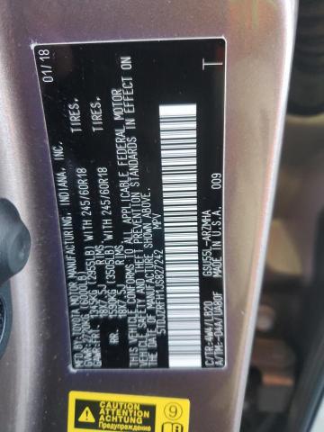 5TDJZRFH1JS827242 - 2018 TOYOTA HIGHLANDER SE Kahverengi fotoğraf 13