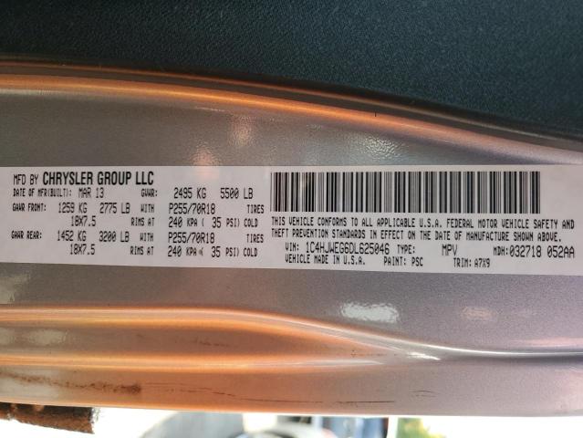 1C4HJWEG6DL625046 - 2013 JEEP WRANGLER U SAHARA SILVER photo 13