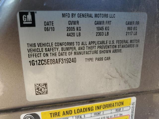 1G1ZC5E08AF319240 - 2010 CHEVROLET MALIBU 1LT Қоңыр фото 12