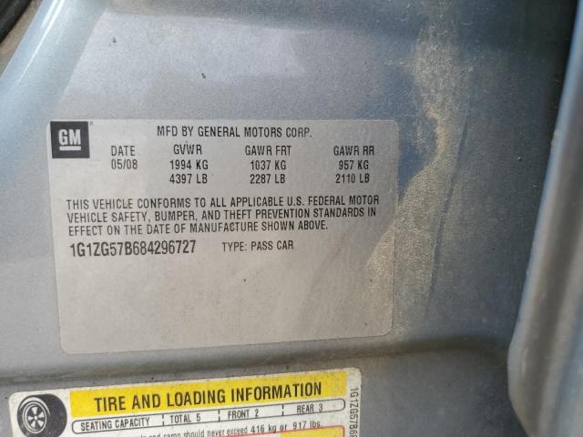 1G1ZG57B684296727 - 2008 CHEVROLET MALIBU LS GRAY photo 13