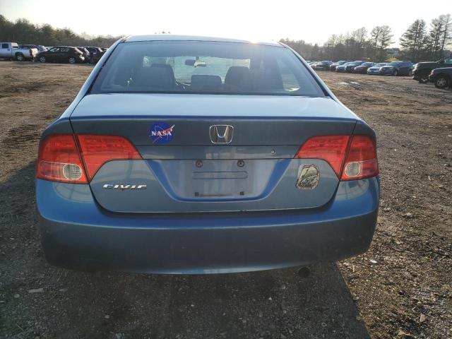 1HGFA16566L031133 - 2006 HONDA CIVIC LX BLUE photo 6