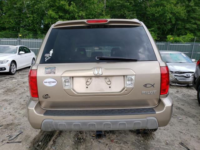 2HKYF18444H514103 - 2004 HONDA PILOT EX TAN photo 6