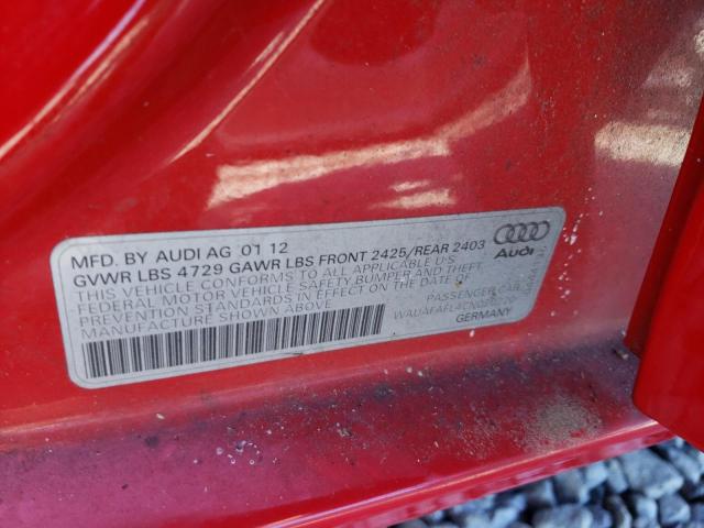 WAUAFAFL4CN020220 - 2012 AUDI A4 PREMIUM RED photo 13