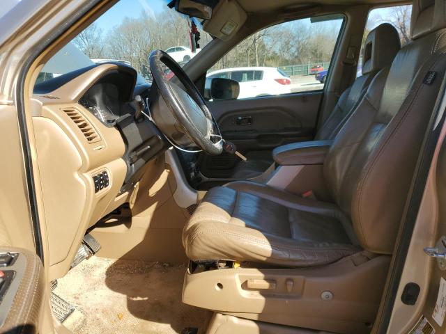 5FNYF18615B050642 - 2005 HONDA PILOT EXL GOLD photo 7