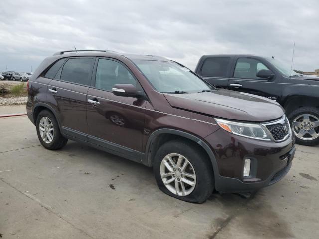 5XYKT4A79FG640956 - 2015 KIA SORENTO LX BURGUNDY photo 4