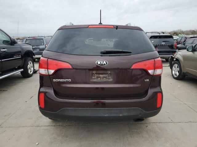 5XYKT4A79FG640956 - 2015 KIA SORENTO LX BURGUNDY photo 6