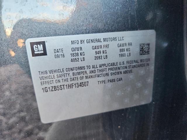 1G1ZB5ST1HF134507 - 2017 CHEVROLET MALIBU LS Gris photo 12